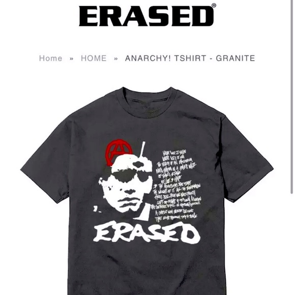 ERASED PROJECT Anarchy! M T-Shirt "New with tags" - Picture 1 of 3